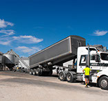 Transport unloading at Frances Seeds